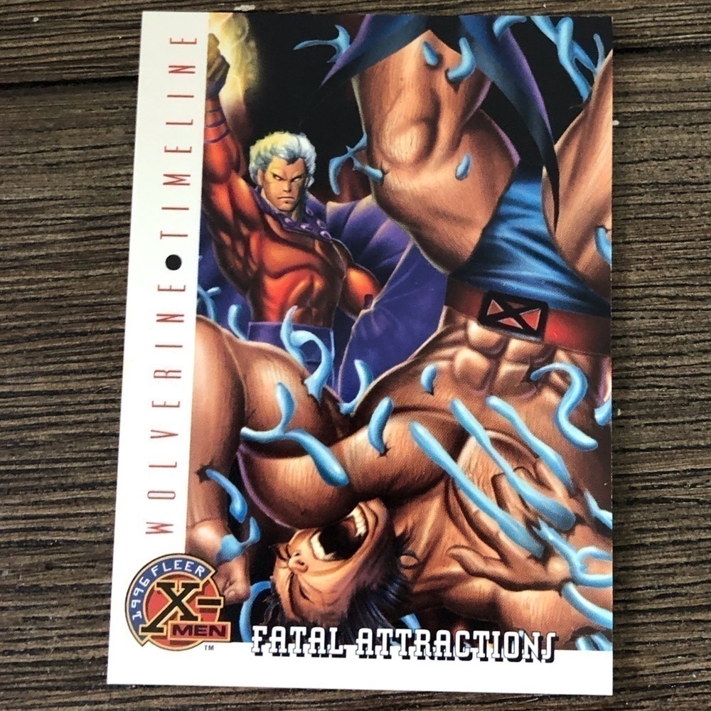 X-men ’96 Fleer trading card: Wolverine Timeline: Fatal Attractions #86